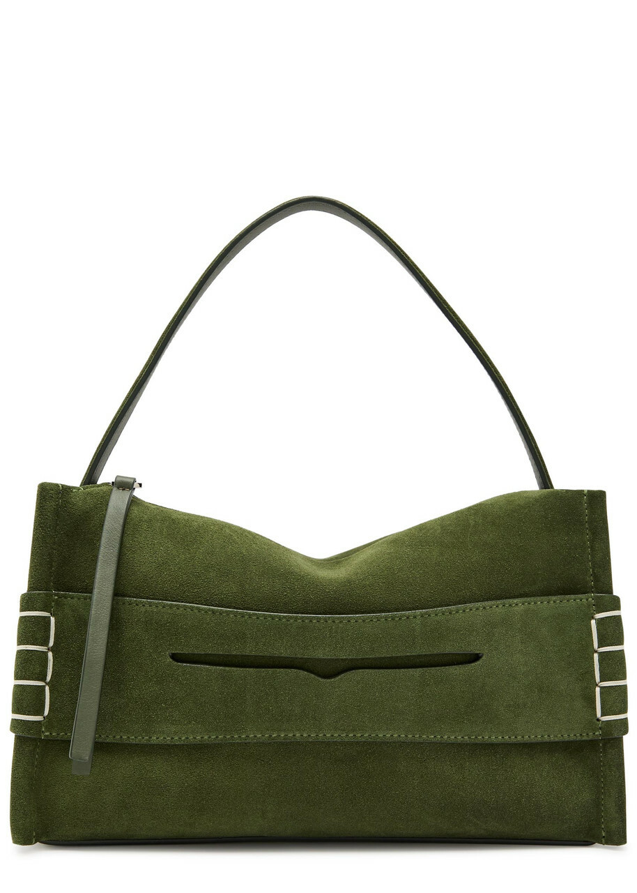 JW Anderson Loafer Suede Shoulder bag - Khaki - One Size