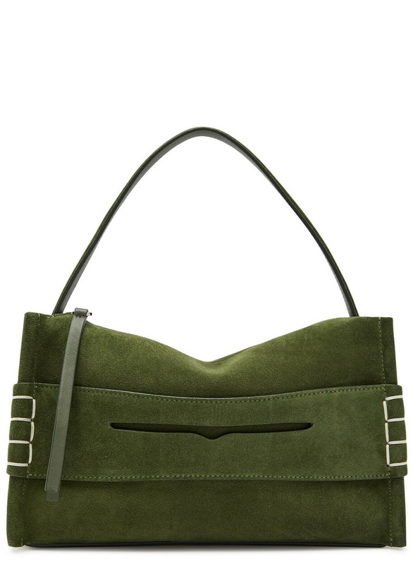 Photo: JW Anderson Loafer Suede Shoulder bag - Khaki - One Size