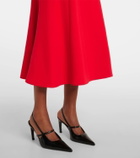 Carolina Herrera Belted crêpe midi dress
