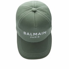 Balmain Men's Paris Logo Cap in Jade/White