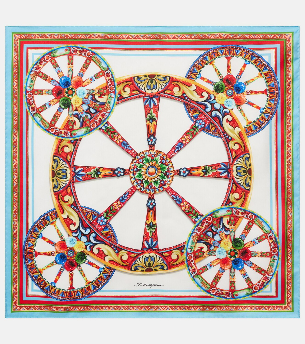 Dolce&Gabbana Carretto silk twill scarf