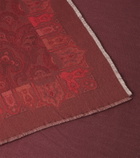 Etro Paisley printed wool throw