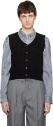 Dunst Black Button Vest