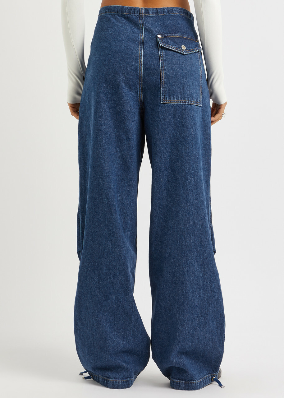 Dion Lee Parachute Wide-leg Jeans Blue