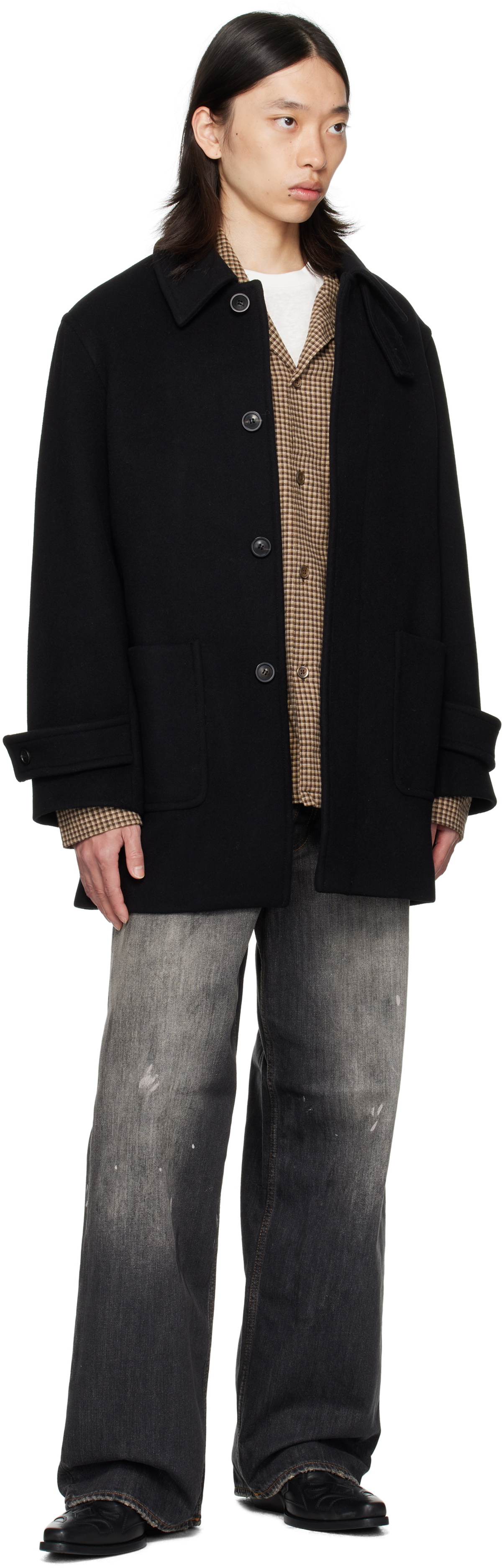 COOR Black Bellandi Cashmere Coat
