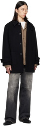 COOR Black Bellandi Cashmere Coat