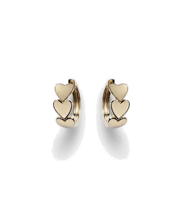 Photo: Roxanne First Heart Of Gold 14kt gold hoop earrings