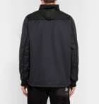 And Wander - Reflective-Trimmed Fleece-Back Shell and Jacquard-Knit Hooded Jacket - Charcoal