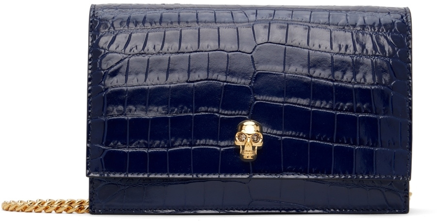 Navy croc handbag best sale