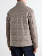 N.PEAL - Quilted Houndstooth Cashmere Jacket - Brown