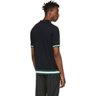 Moncler Navy Colored Trim Polo