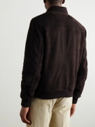 Kingsman - Suede Bomber Jacket - Brown