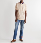 Gucci - Embroidered Stretch-Cotton Piqué Polo Shirt - Multi