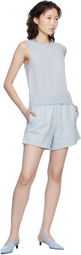 ANINE BING Blue Moni Crop Tank Top