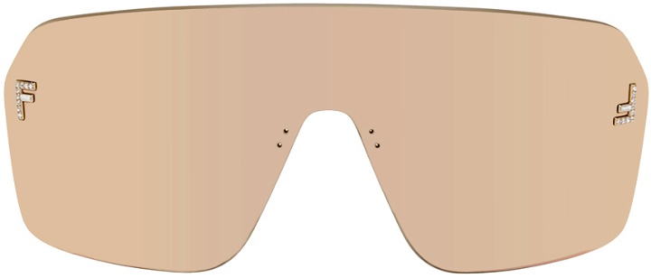 Photo: Fendi Gold Fendi First Crystal Sunglasses