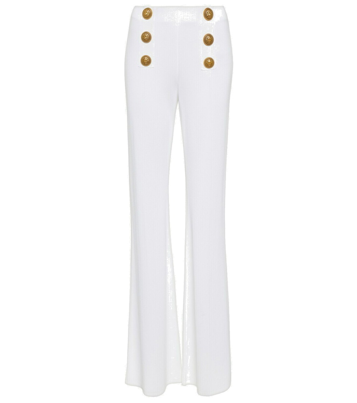 Photo: Balmain High-rise embellished pants