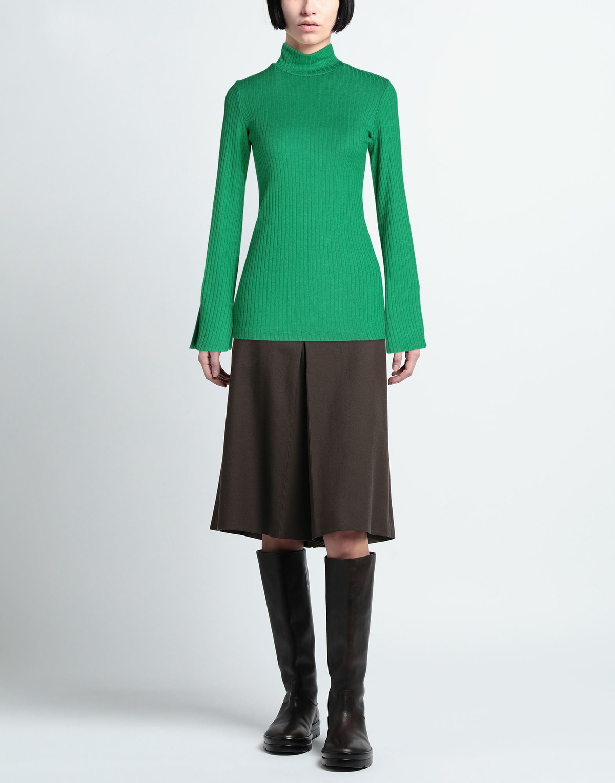 Berna Womens Turtleneck Emerald in Green