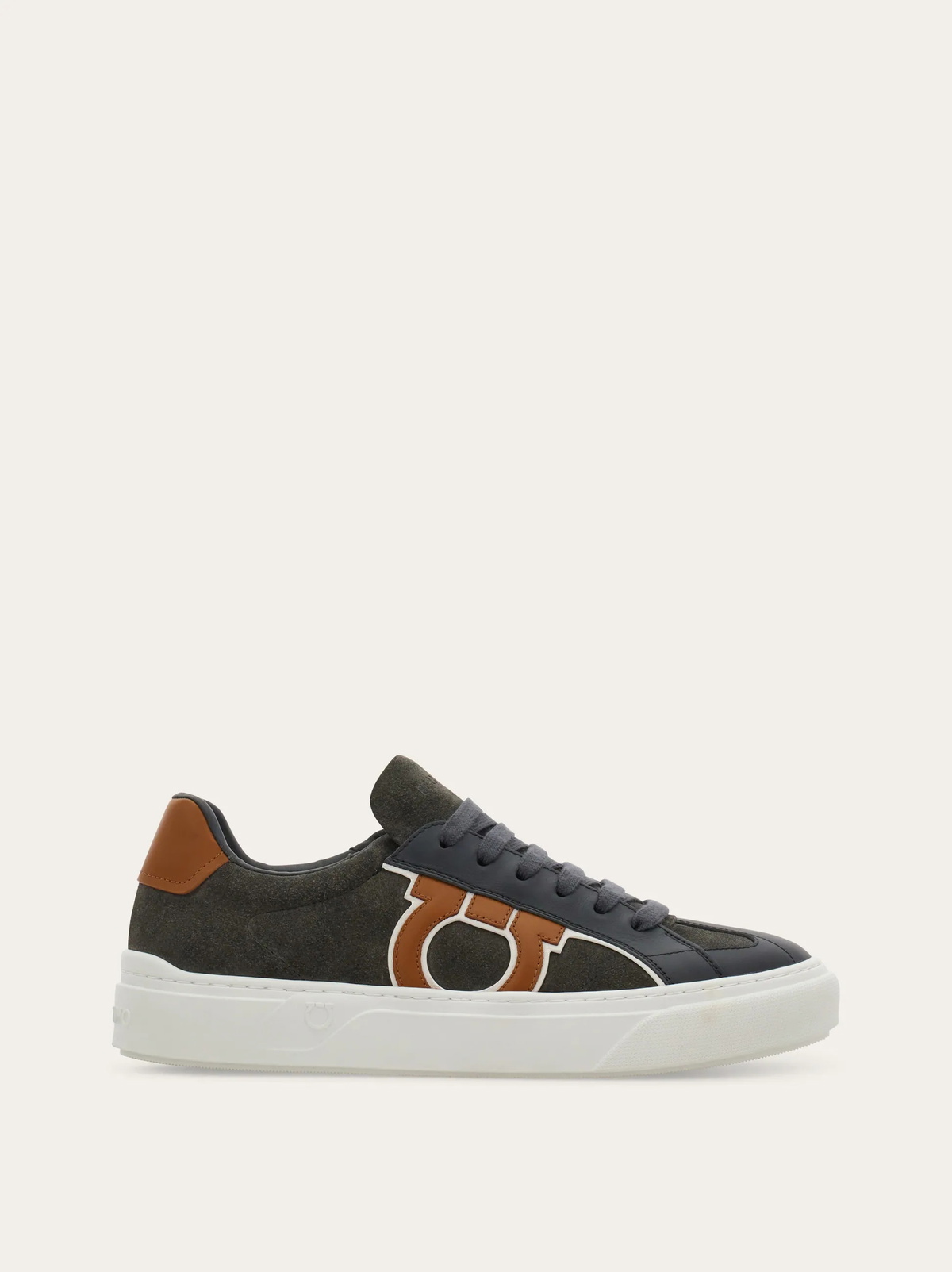 Ferragamo Mens Gancini sneaker in Grey