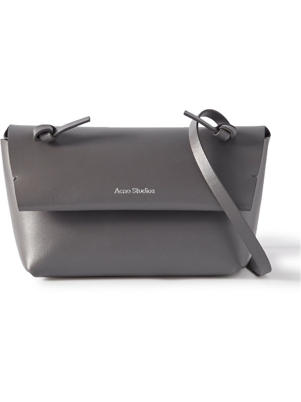 Photo: Acne Studios - Small Logo-Print Leather Messenger Bag