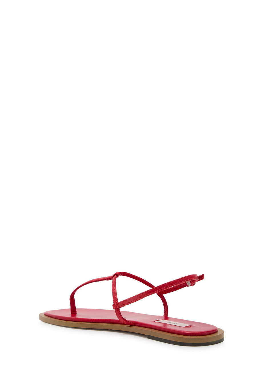 Toteme T-strap Leather Sandals Red