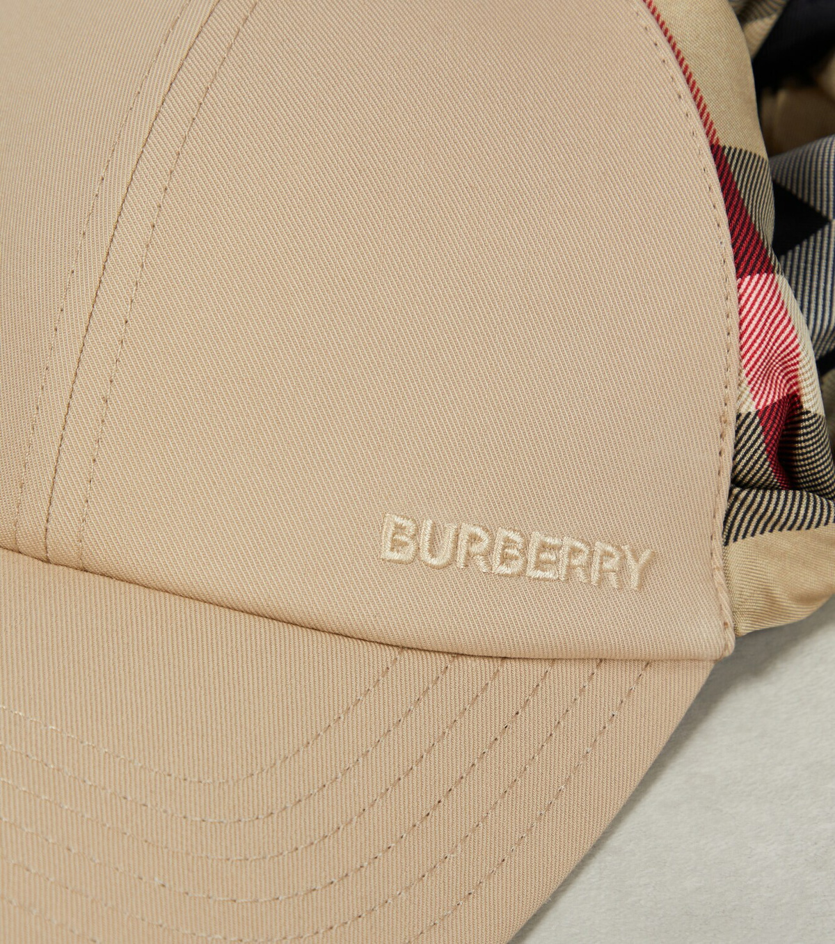 Burberry - Scarf-detail cotton and silk baseball cap Burberry