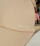 Burberry - Scarf-detail cotton and silk baseball cap