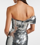 Rachel Gilbert Tamzin sequined one-shoulder gown