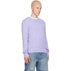 Polo Ralph Lauren Purple Cable-Knit Sweater
