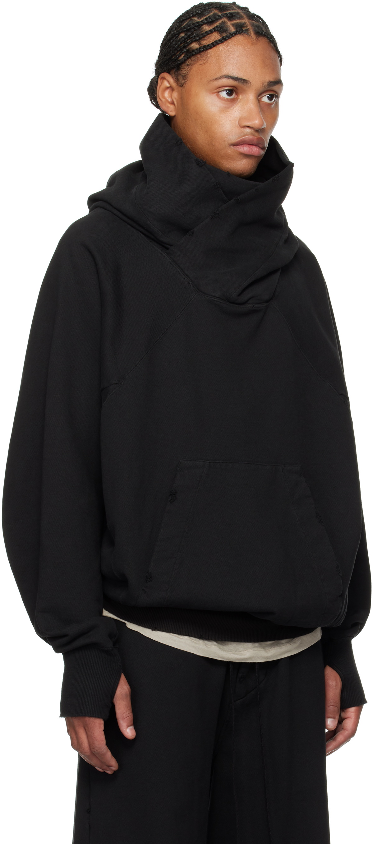 Julius Black Cotton Heavy Hoodie