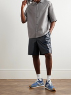 LOEWE - Camp-Collar Devoré Cotton-Poplin Shirt - Gray