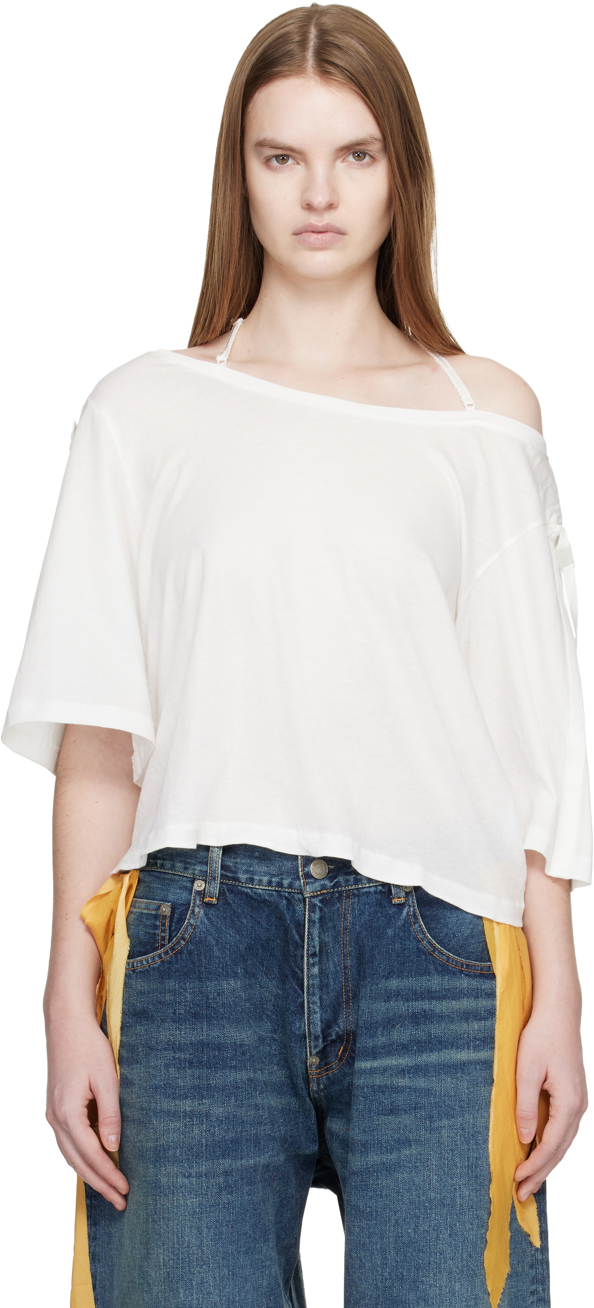 UNDERCOVER White Strap T-shirt