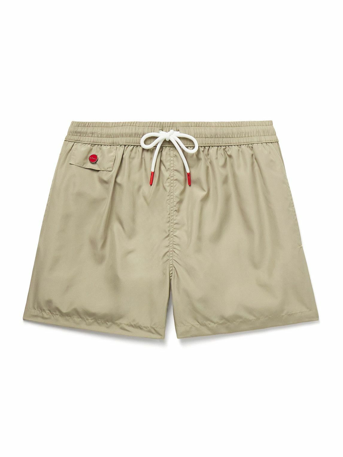 Kiton - Straight-Leg Mid-Length Swim Shorts - Neutrals