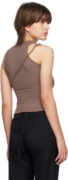 SRVC Brown Cut-Out Tank Top