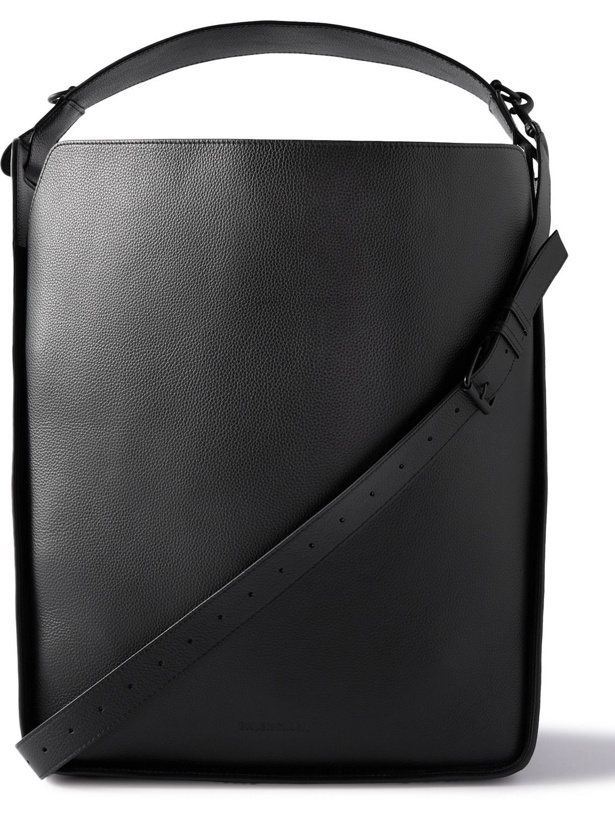 Photo: Balenciaga - Tool 2.0 XL North-South Logo-Debossed Full-Grain Leather Tote Bag