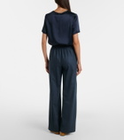 Eleventy Wool and cashmere wide-leg pants