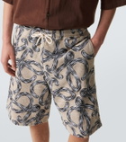 Loewe Paula's Ibiza cotton-blend terry Bermuda shorts
