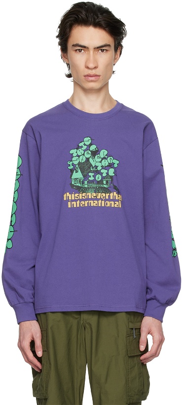 Photo: thisisneverthat Purple Burning House Long Sleeve T-Shirt