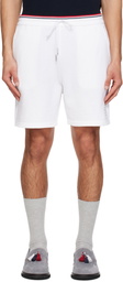 Thom Browne White Pique Loopback Sweat Shorts