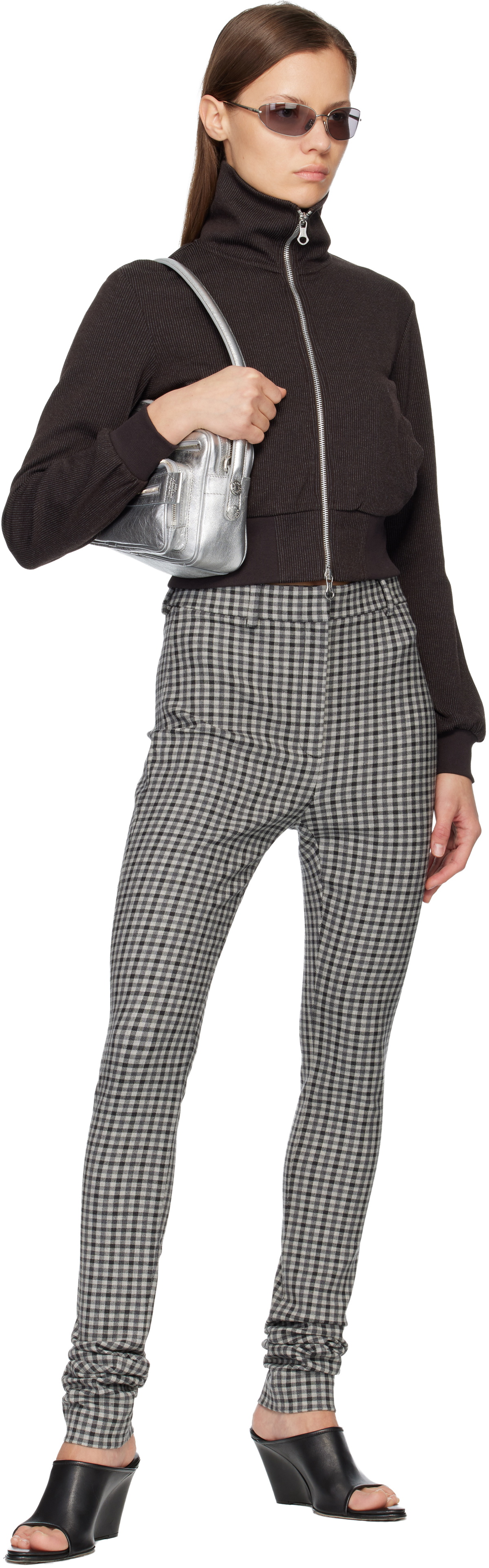 Acne Studios Gray Wool Leggings