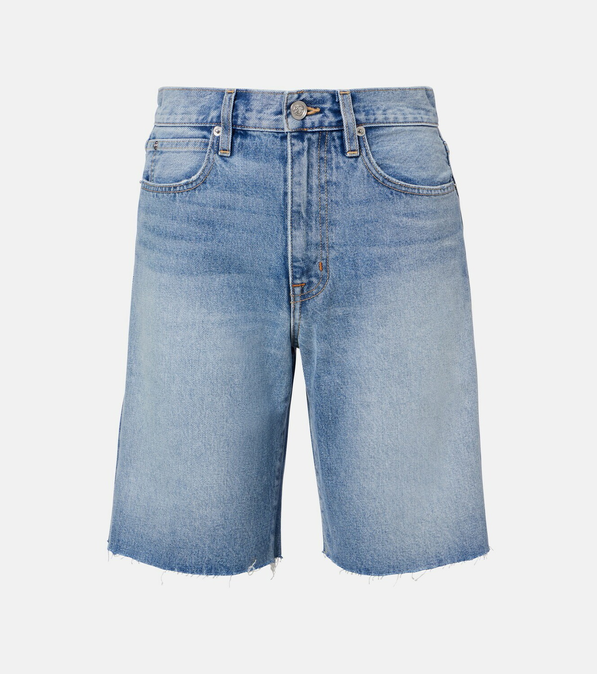 Slvrlake Bermuda Cut Off frayed denim shorts
