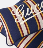 Gucci Logo striped cotton cushion
