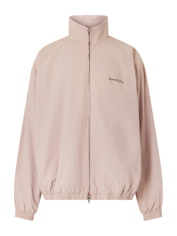 Photo: Acne Studios - Olando Logo-Print Cotton-Poplin Jacket - Neutrals