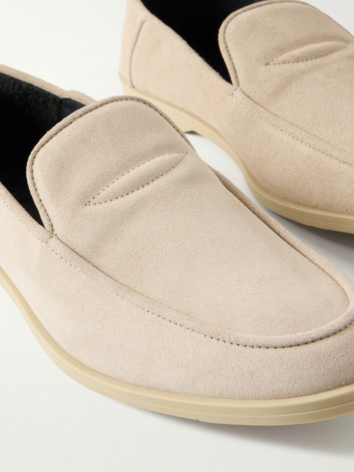 George Cleverley - Mayfair II Collapsible-Heel Suede Loafers - Neutrals