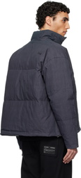 Izzue Gray Indigo-Dyed Down Jacket