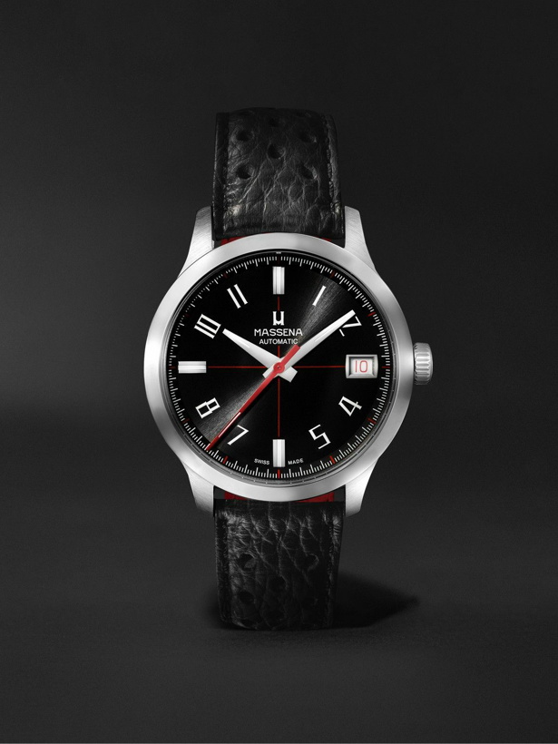 Photo: Massena LAB - Dato-Racer Limited Edition Automatic 40mm Stainless Steel and Full-Grain Leather Watch, Ref. No. DR-001