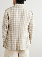 Barena - Borgo Labo Checked Linen Blazer - Brown