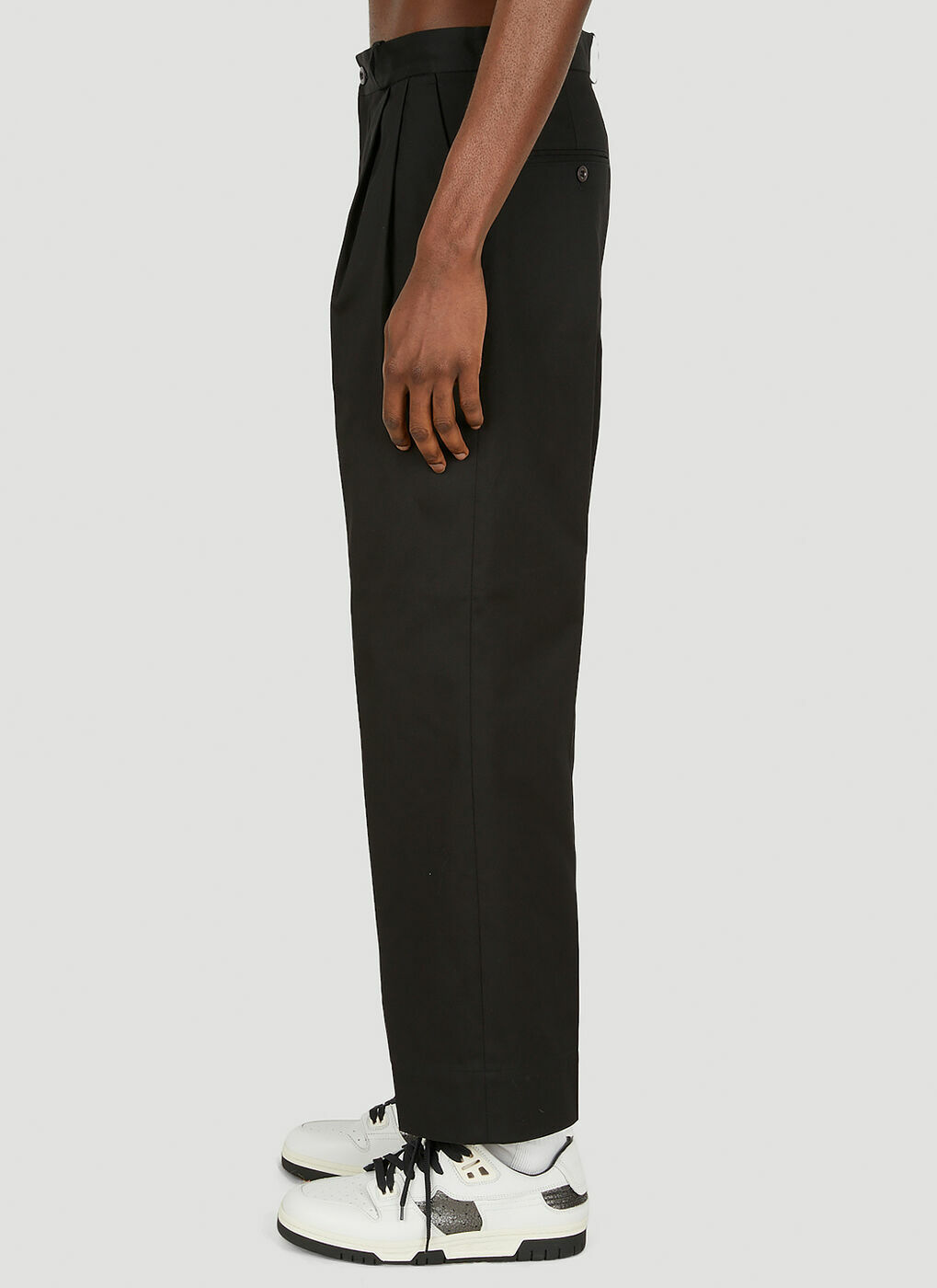 Front Pleat Trousers in Black Acne Studios