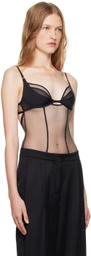 Nensi Dojaka Black Calvin Klein Edition Plunge Bodysuit