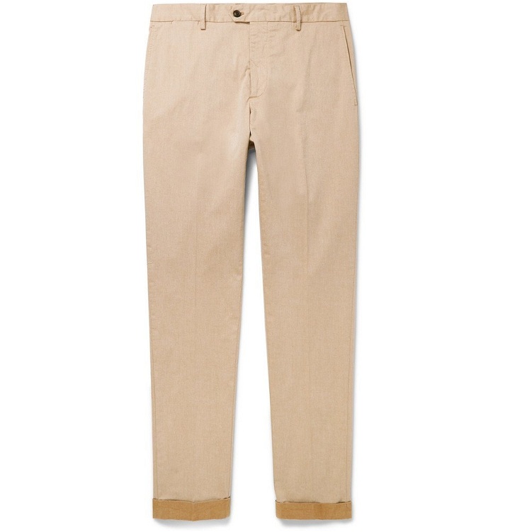 Photo: Tod's - Tapered Solaro Cotton-Blend Twill Trousers - Beige