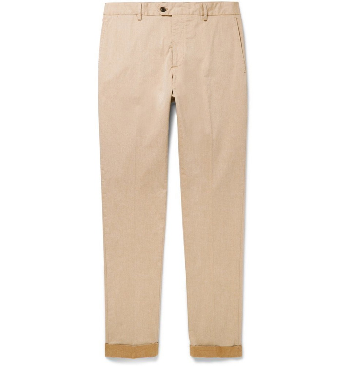 Photo: Tod's - Tapered Solaro Cotton-Blend Twill Trousers - Beige